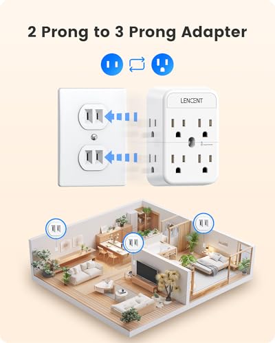 Power Strip and Outlet Adapter for Non-Grounded Settings