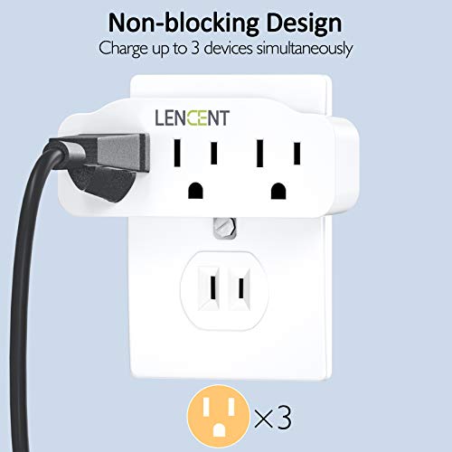 3-Outlet Grounding Adapter for Household Appliances