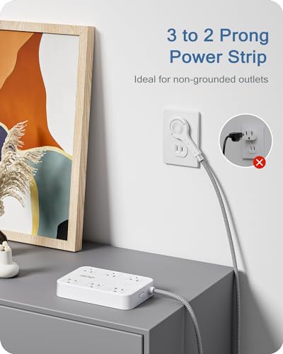 Lencent Power Strip with USB and Surge Protection