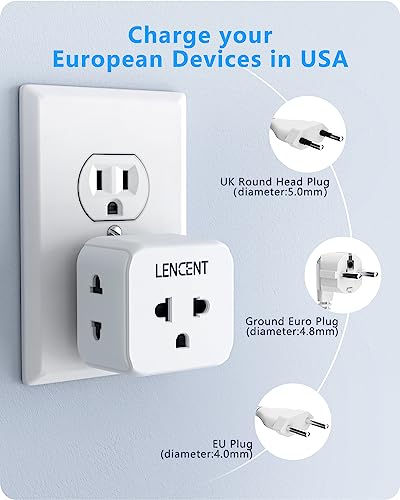 European to USA Outlet Adapter: Travel Plug Converter for Electronics